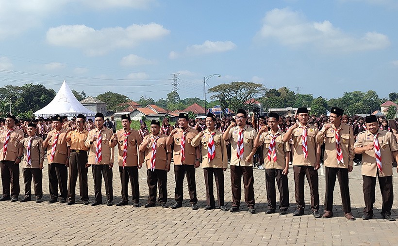 UKK PRAMUKA IAI SYARIFUDDIN GELAR APEL BERSAMA MEMPERINGATI HARI PRAMUKA KE-63